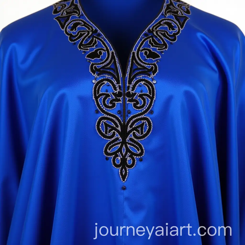 Royal-Blue-Moroccan-Jellaba-with-Black-Sfifa-Embroidery