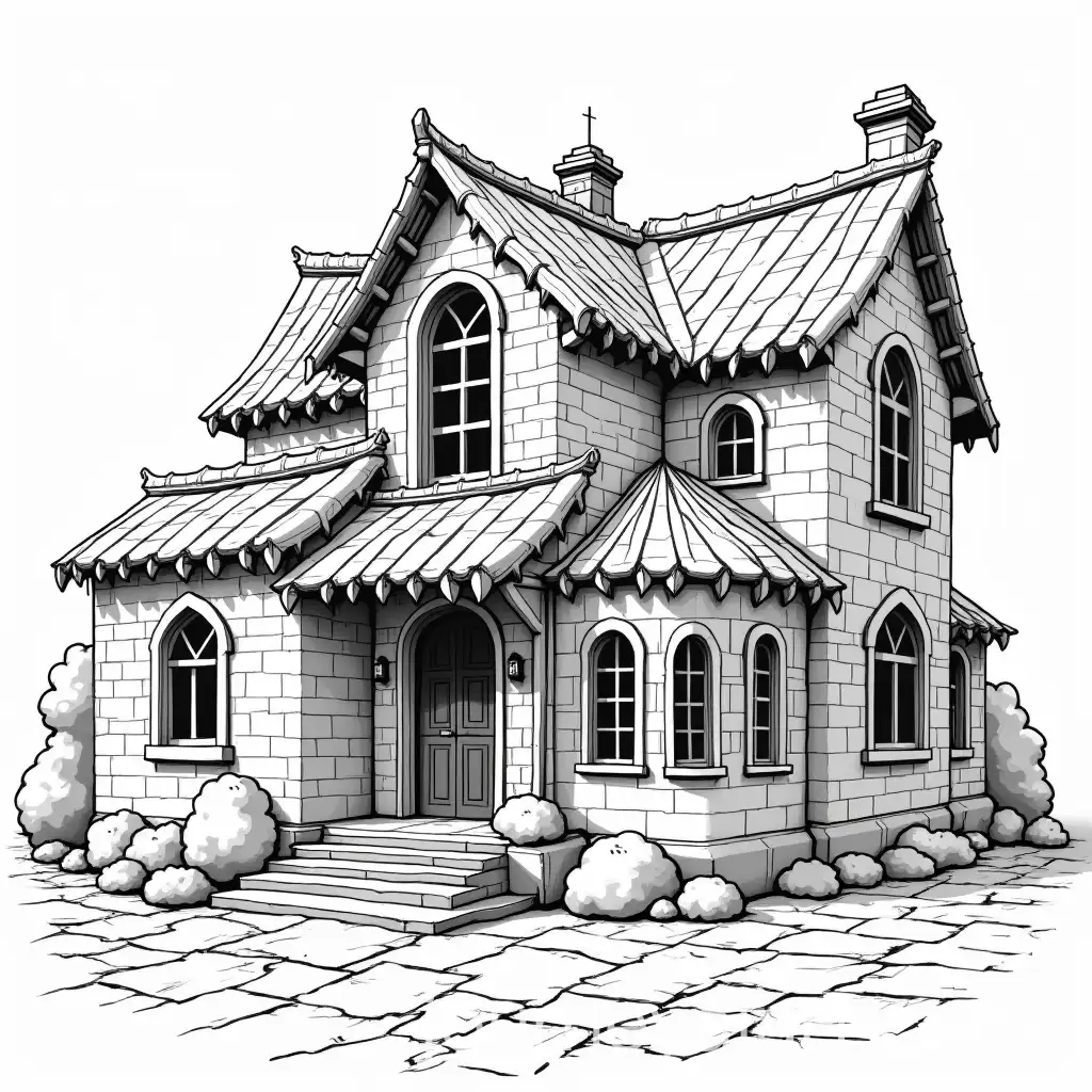 Vectorized-Black-and-White-Scorpions-House-from-Saint-Seiya