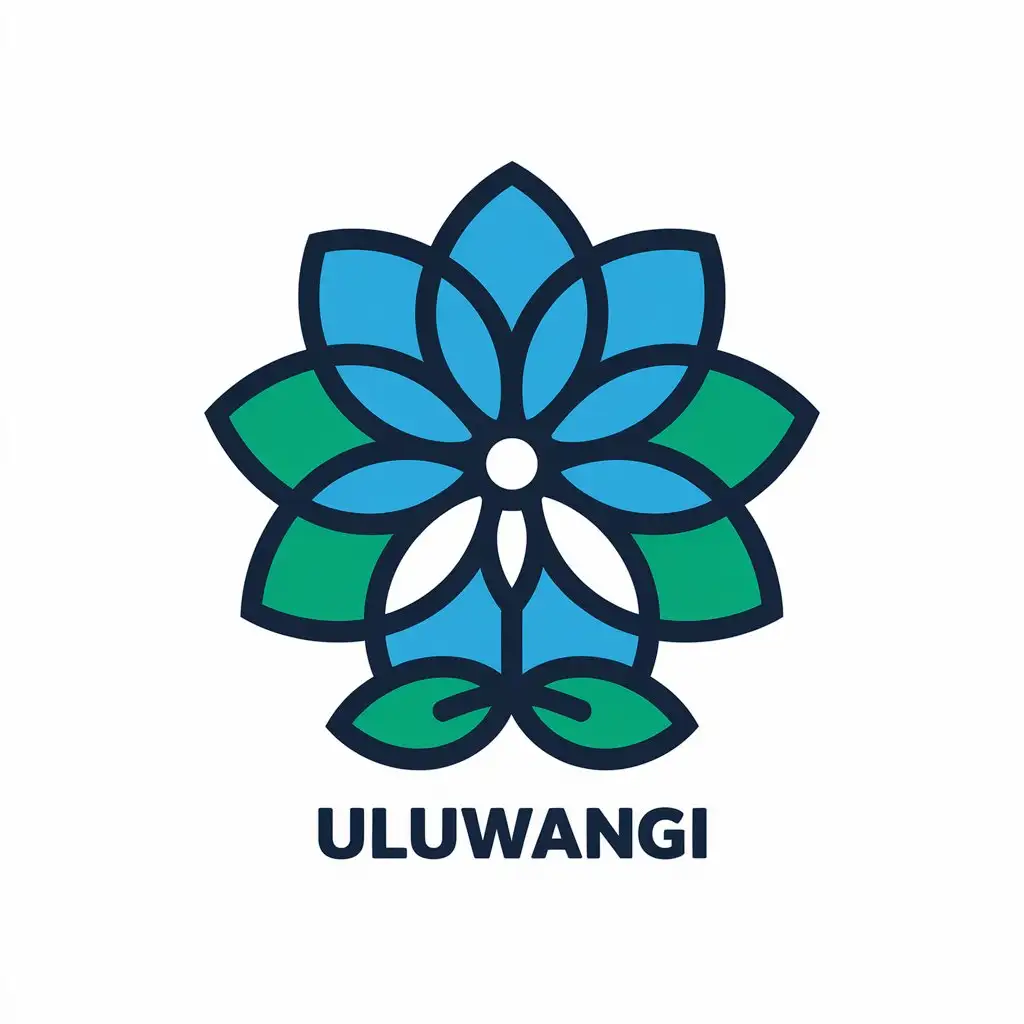 LOGO Design For ULUWANGI Vector Flower Design on Clear Background