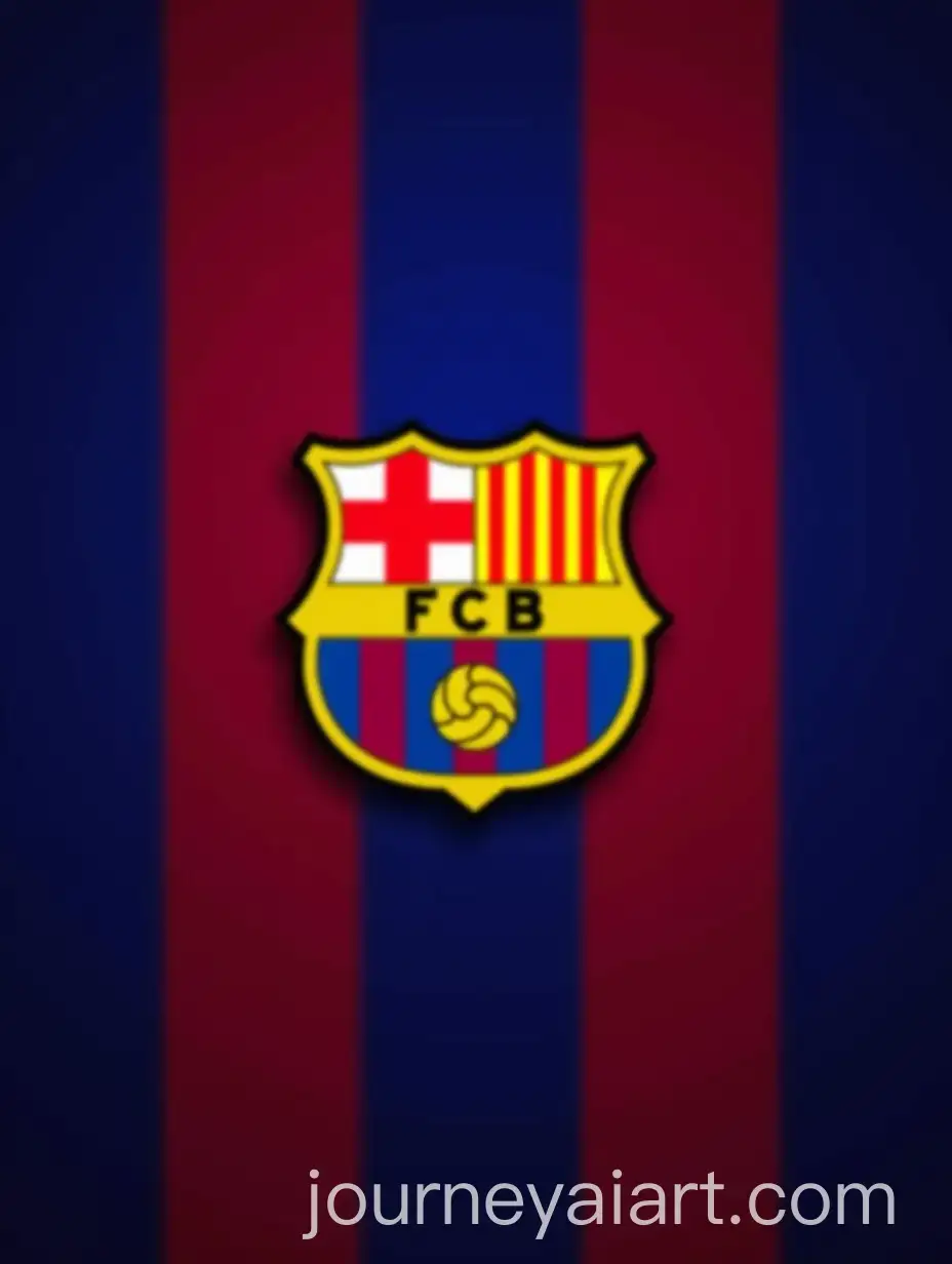 FC-Barcelona-Logo-in-Gold-Over-Bold-Blue-and-Red-Stripes-Wallpaper