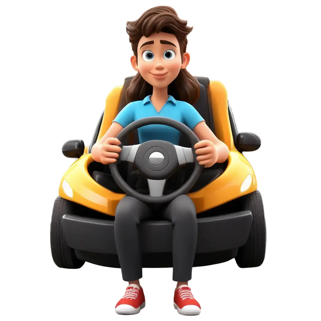 Cartoon-Style-Student-of-Driving-School-PNG-Image