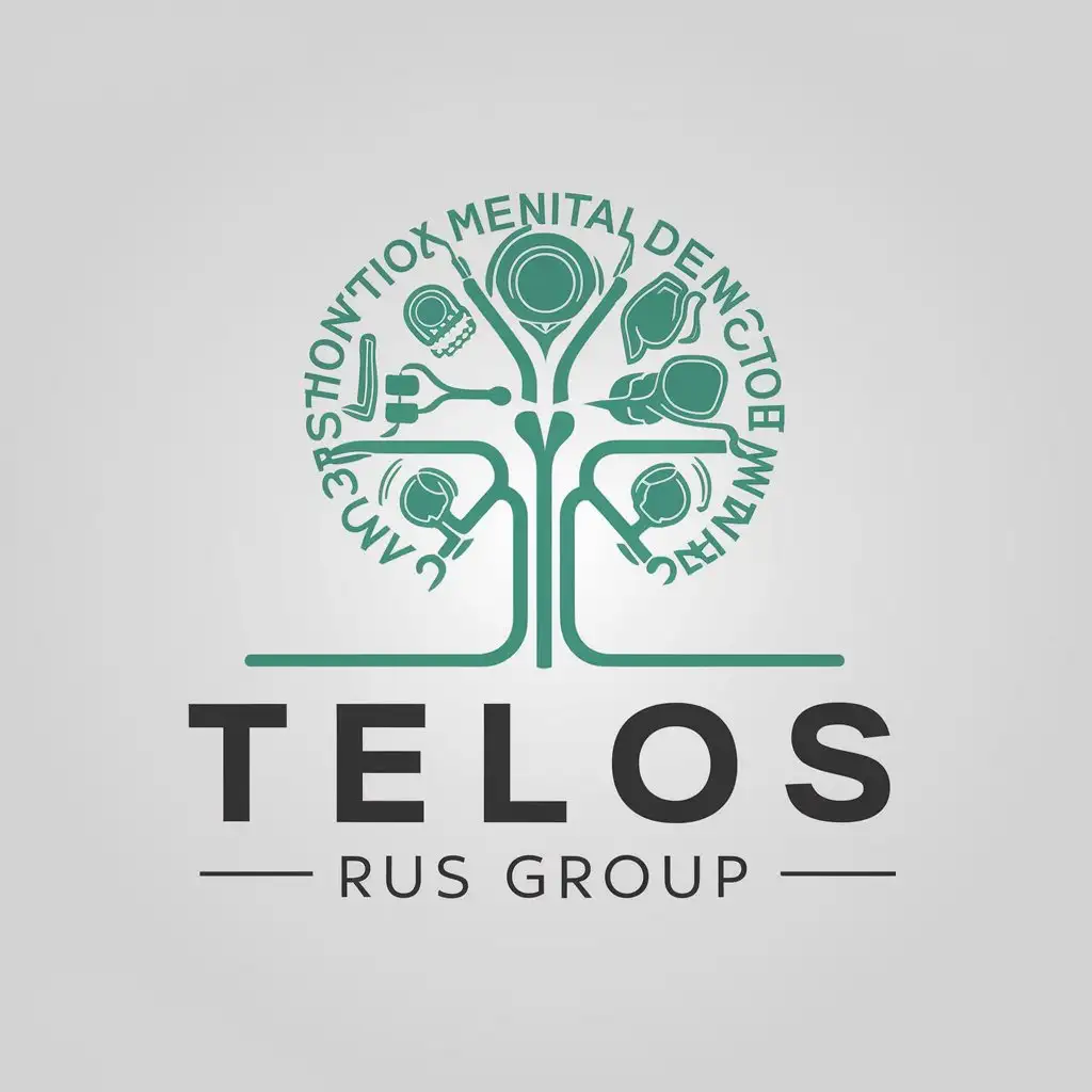 LOGO-Design-for-Telos-Rus-Group-Medical-Tree-Symbol-with-Disinfection-History