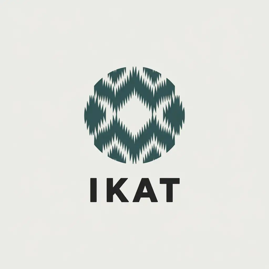 LOGO Design for Ikat Circular Ikat Style with Minimalistic Technology Theme