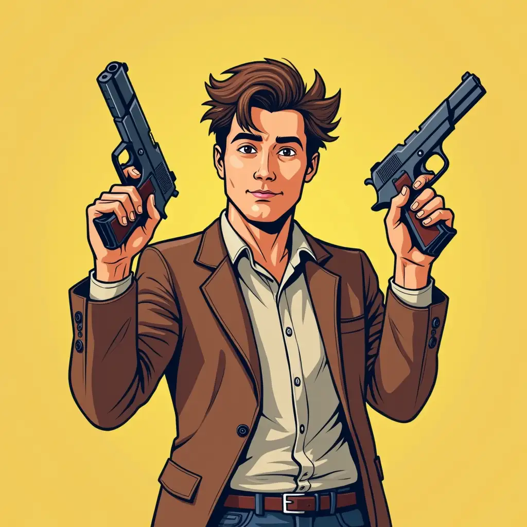 Flat-Character-Forming-Pistols-with-Fingers-in-Vector-Comic-Style