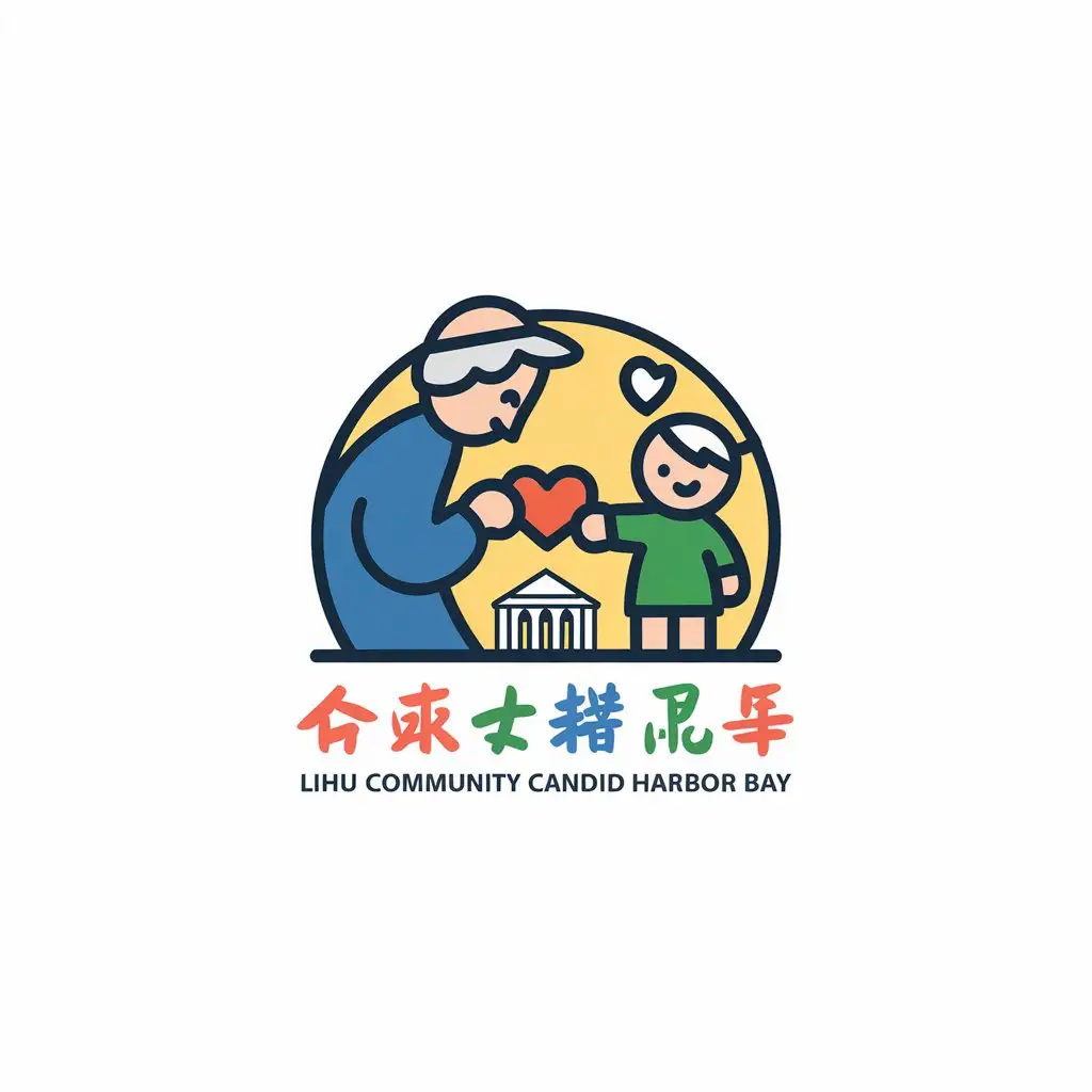 LOGO Design for Lihu Community Candid Harbor Bay Colorful Moderate with Elderly and Child Theme