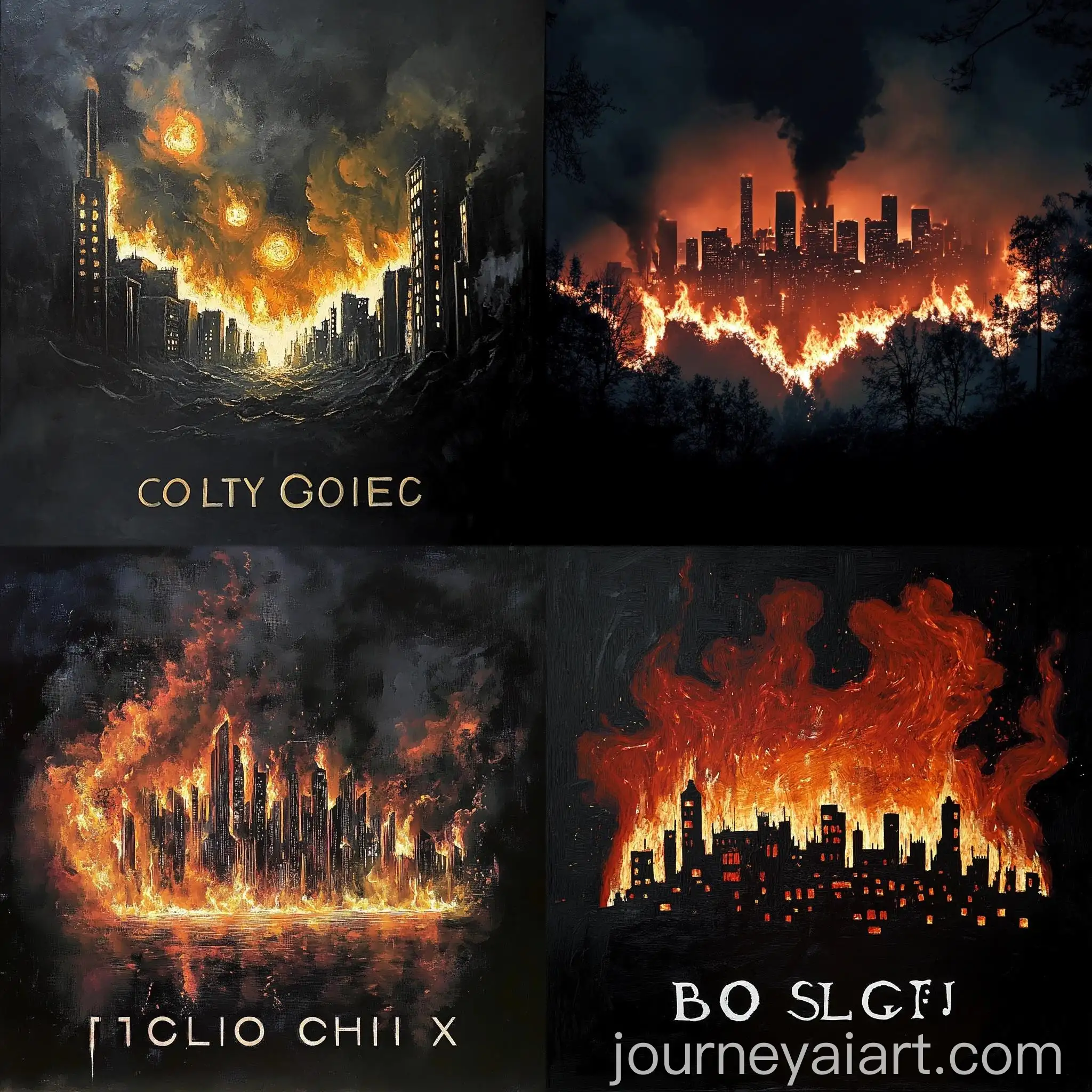 Night-Cityscape-with-Fires