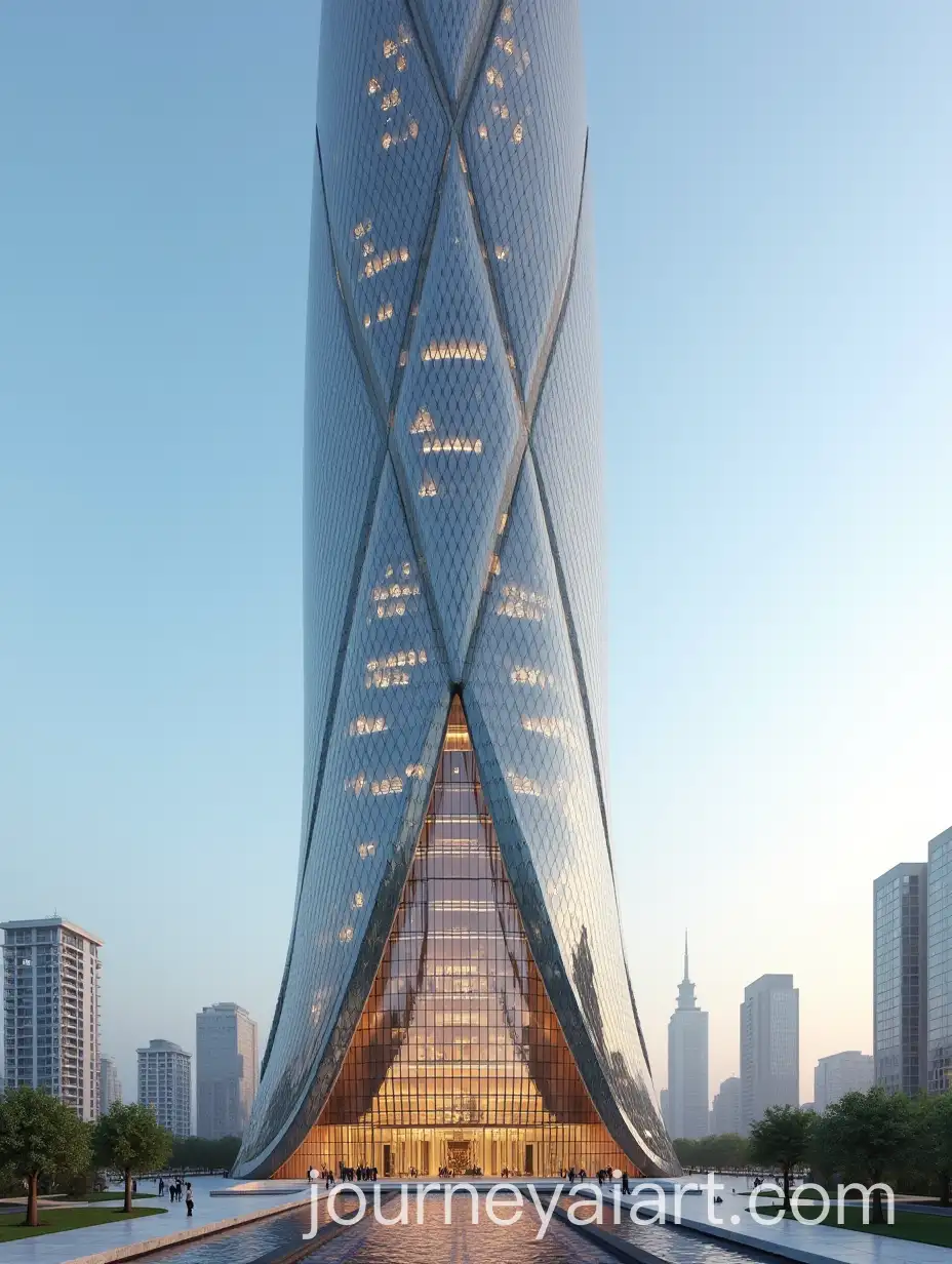 Super-Tall-Elongated-Skyscraper-with-Safavid-Architecture-and-Modern-Design-Features