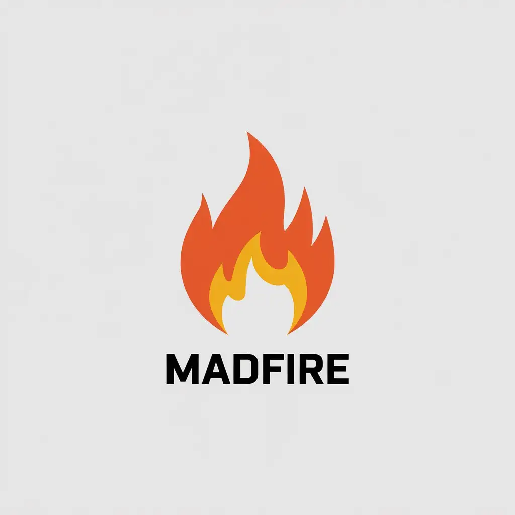 LOGO Design for MADFIRE Minimalistic Fire Symbol for Entertainment Industry