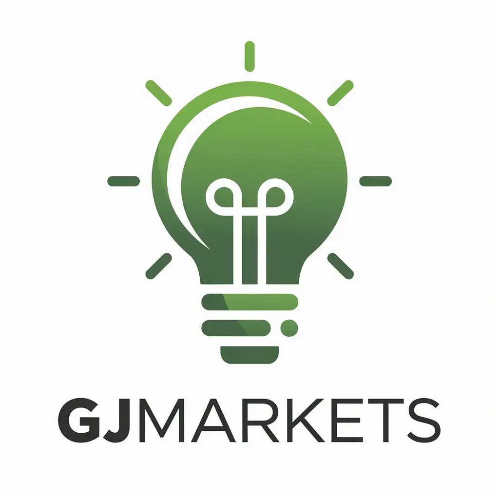 LOGO-Design-For-GJMarkets-Green-Light-Symbolizing-Clarity-in-Retail