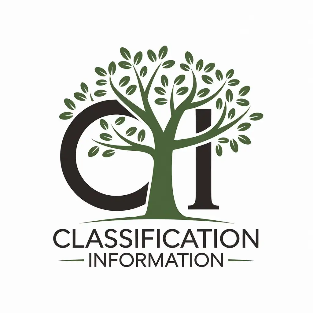 LOGO Design for Classification Information Modern Clean with Clear Background and Symbolic Representation