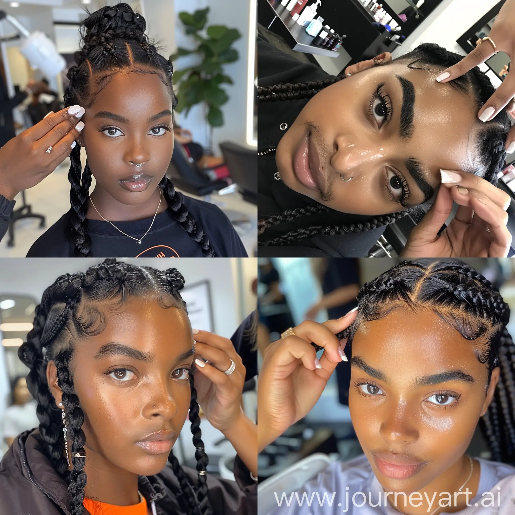 Black-Teenage-Girl-Getting-Ombre-Braids-Done-at-Salon-with-Wedding-Ring-in-Frame