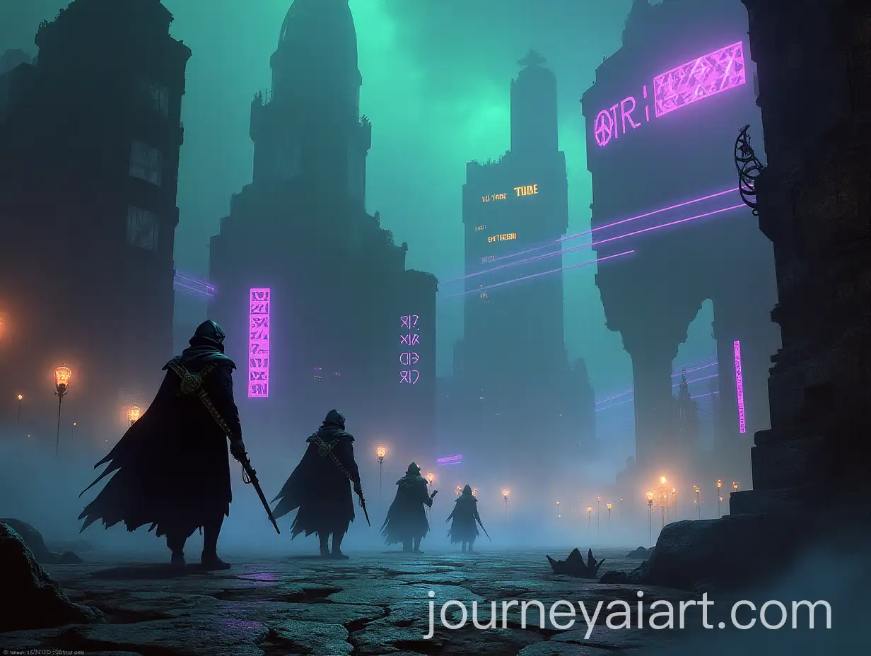 Fantasy-Landscape-Blending-Gothic-Architecture-with-Modern-Technomancy