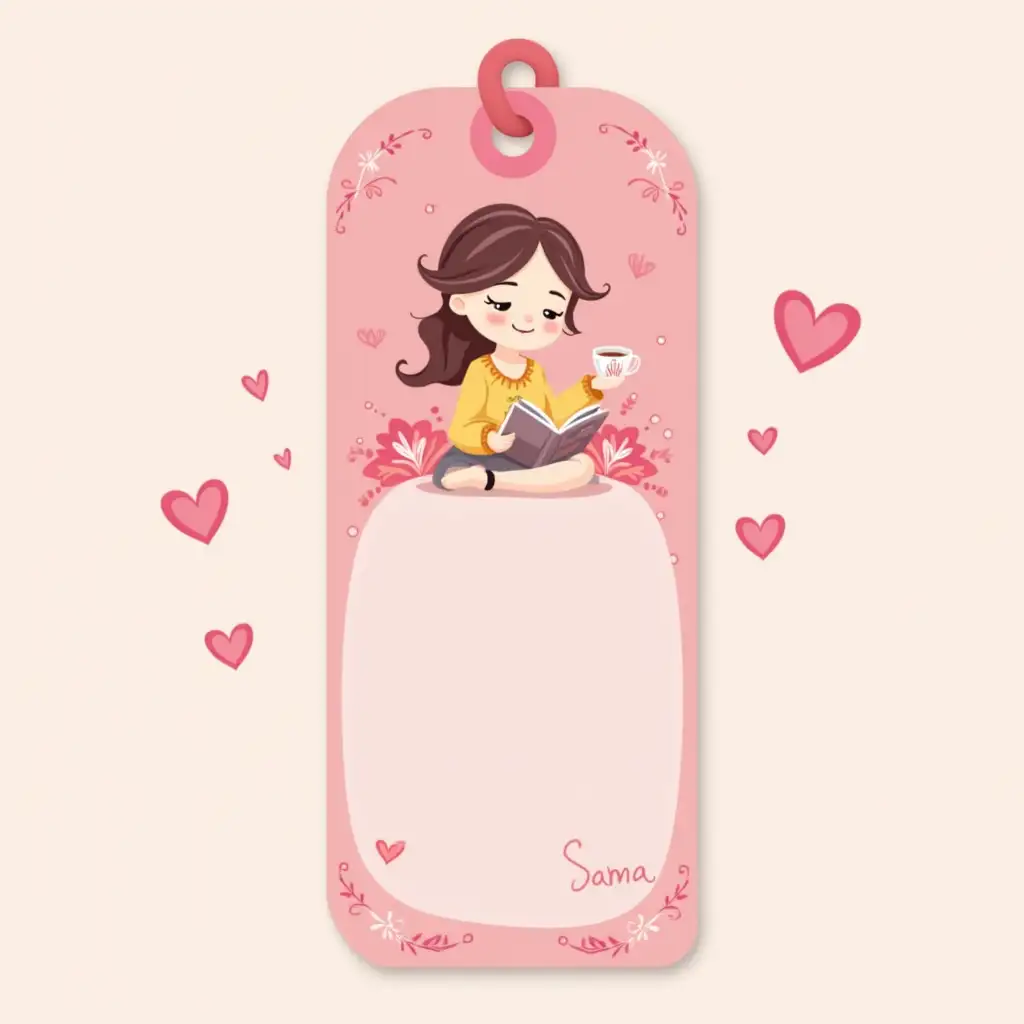 Whimsical-Cartoon-Girl-Sam-Enjoying-Tea-and-Books