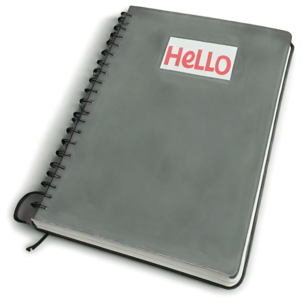 PNG-Image-of-Notebook-with-Hello-Inscription-Enhance-Your-Digital-Content-with-Clarity