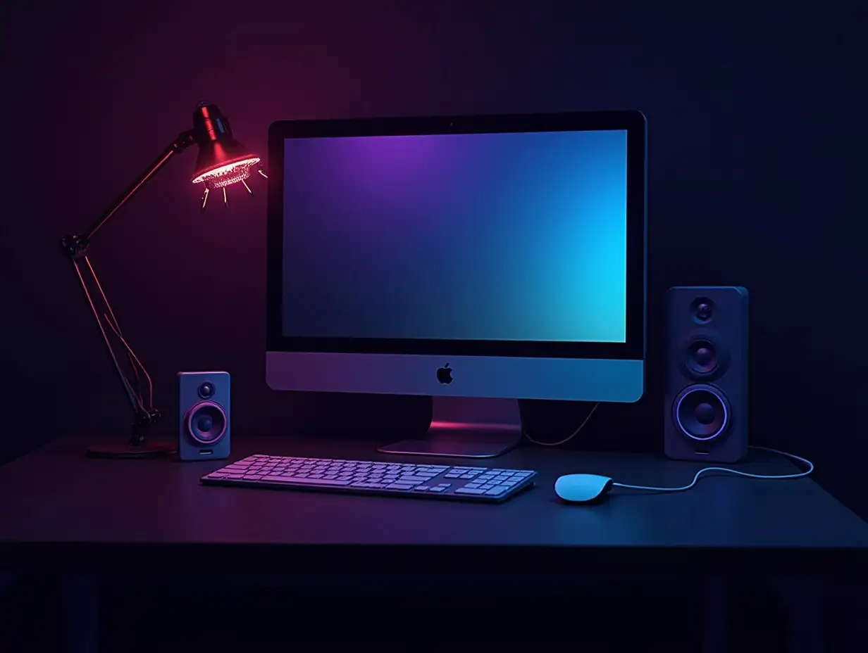 Personal computer, neon lighting