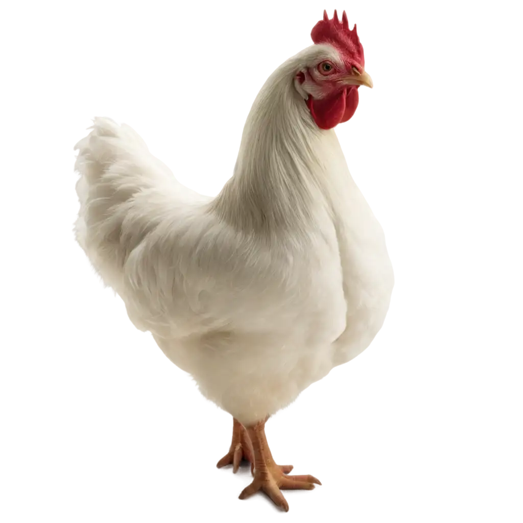 HighQuality-PNG-Image-of-a-White-Color-Hen-for-Diverse-Uses