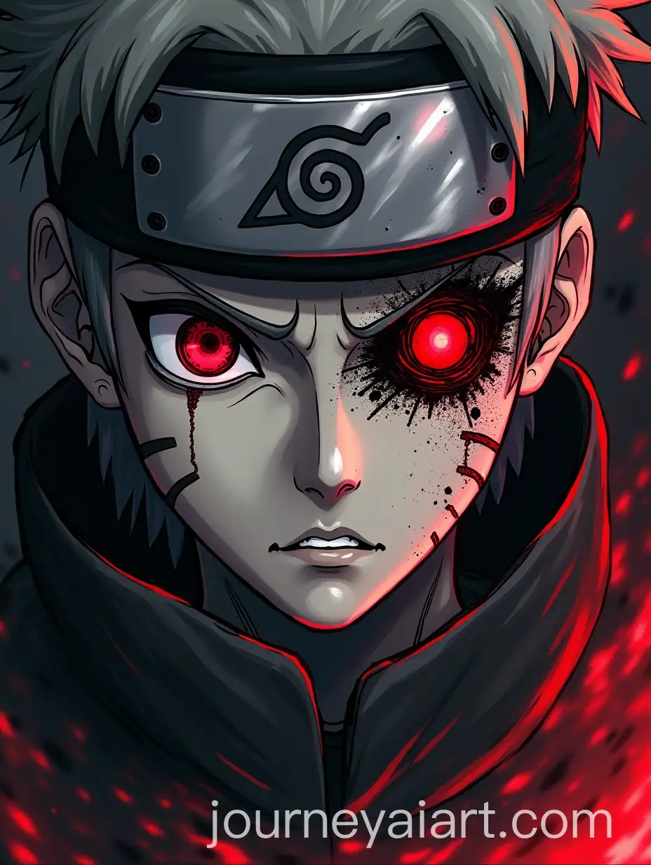 BattleWorn-Ninja-with-Mangeky-Sharingan-in-Intense-Anime-Portrait