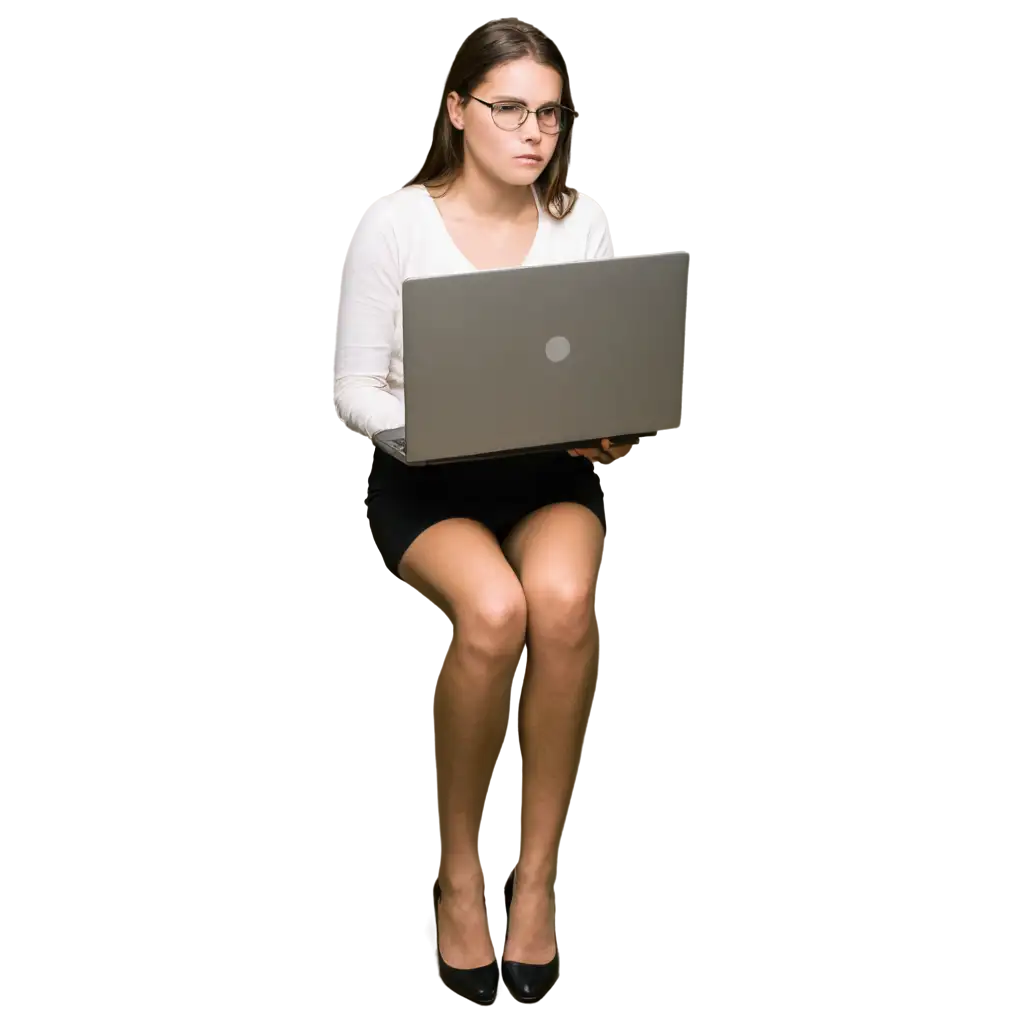 Stressed-Girl-with-Laptop-PNG-Capturing-Emotion-and-Clarity-in-Digital-Art