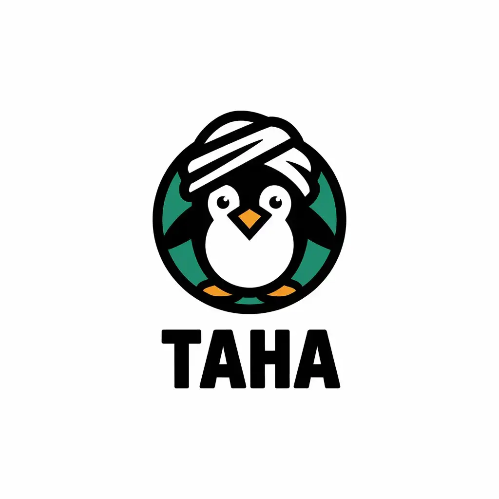 LOGO Design for Taha Penguin Symbol in Moderate Style for Religious Industry