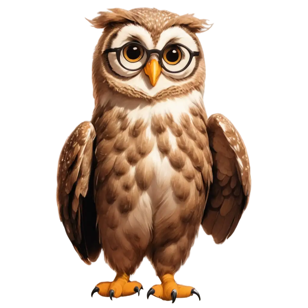 Friendly-Owl-with-Glasses-PNG-Image-Perfect-Representation-for-Teachers