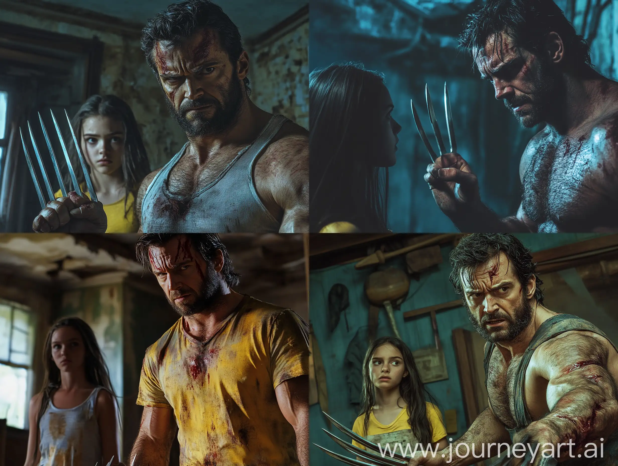 Henry-Cavill-as-Wolverine-Showing-Claws-to-X23-in-Tense-Atmosphere