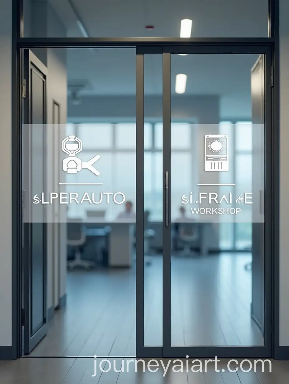 Futuristic-Glass-Door-Signs-for-HighTech-Secondary-School-Workshop