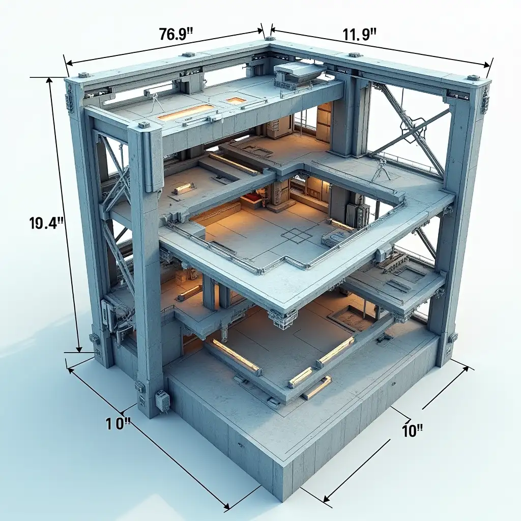 Futuristic-SteelFramed-Structure-Inside-a-10Meter-Hole-with-Above-and-Underground-Levels