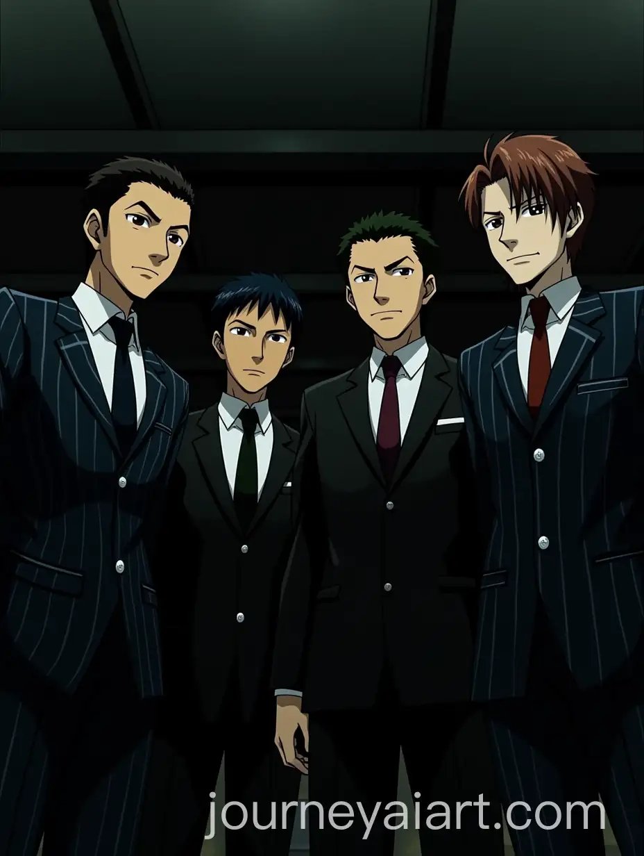 Four-Powerful-Figures-in-Stylish-Pinstripe-Suits