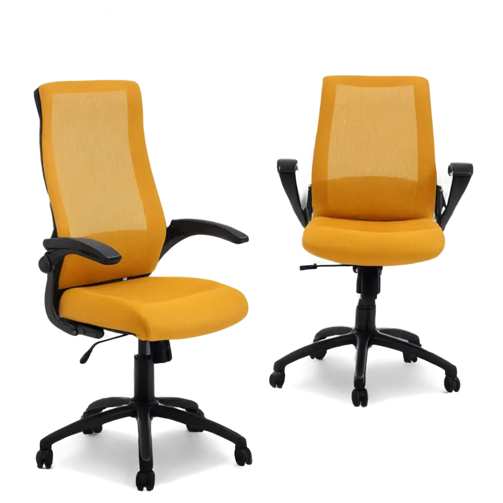 HighQuality-Yellow-Office-Chair-PNG-Image-for-Versatile-Use