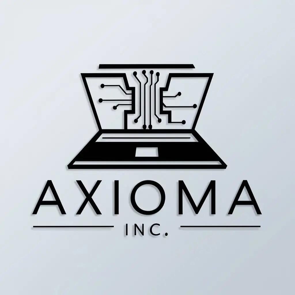 LOGO-Design-for-Axioma-Inc-Sleek-Laptop-Symbol-for-the-Internet-Industry