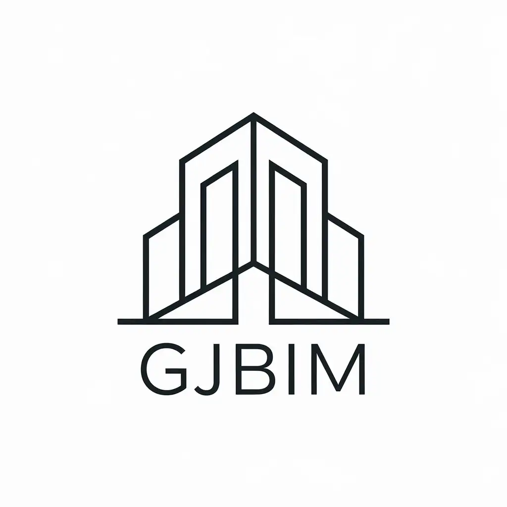 LOGO Design for GJBIM Minimalistic Architecture Theme for Internet Industry