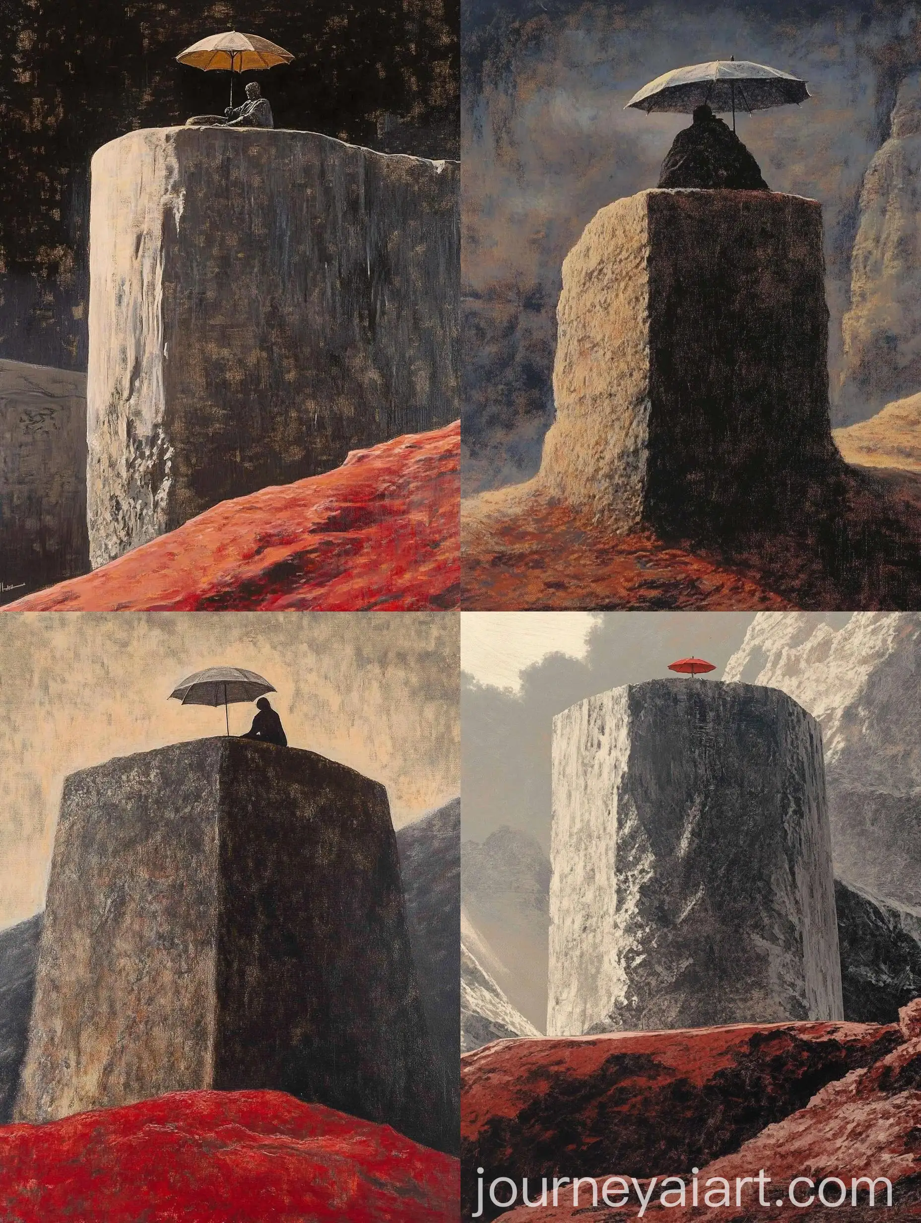 Atlas-Resting-on-Red-Mountain-Under-Umbrella