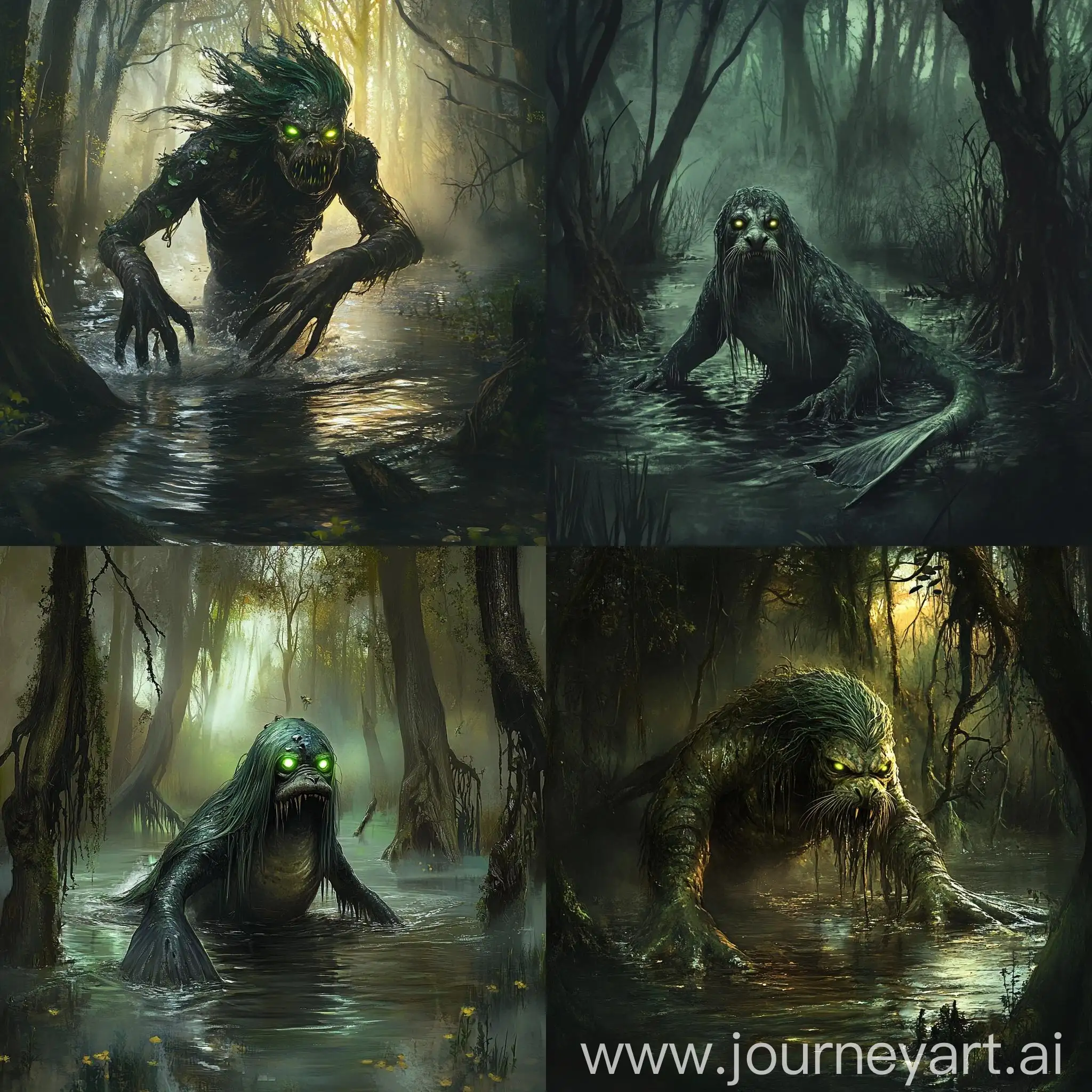 Gloomy-Fantasy-Swamp-with-Merman-Emerging