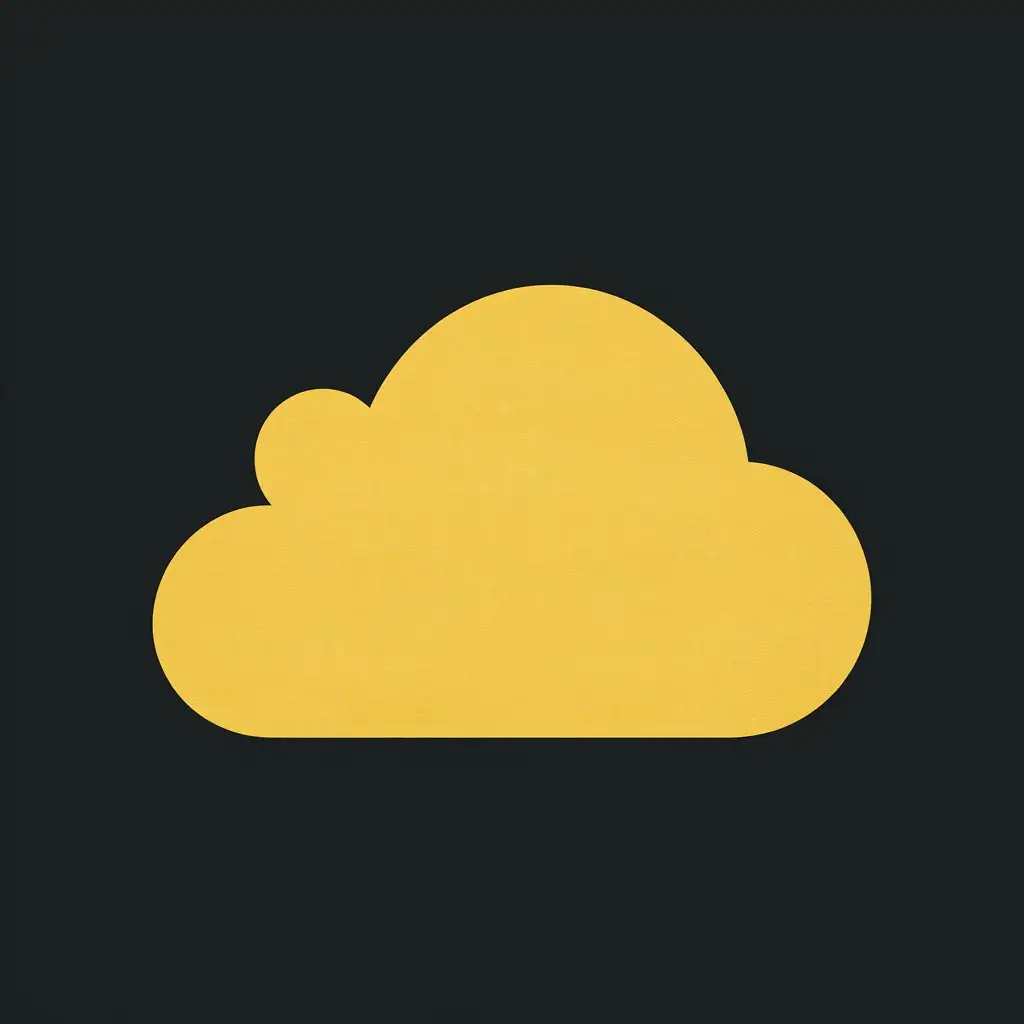 Elegant-Yellow-Cloud-in-Minimalist-Geometrical-Design-Against-Black-Background