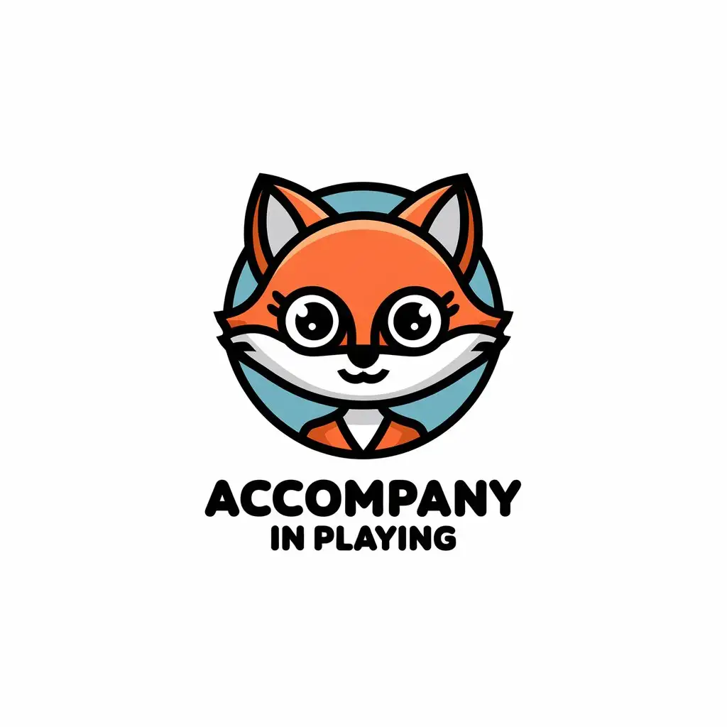 LOGO-Design-for-Accompany-in-Playing-Fox-Girl-Mascot-with-a-Clear-and-Moderate-Background