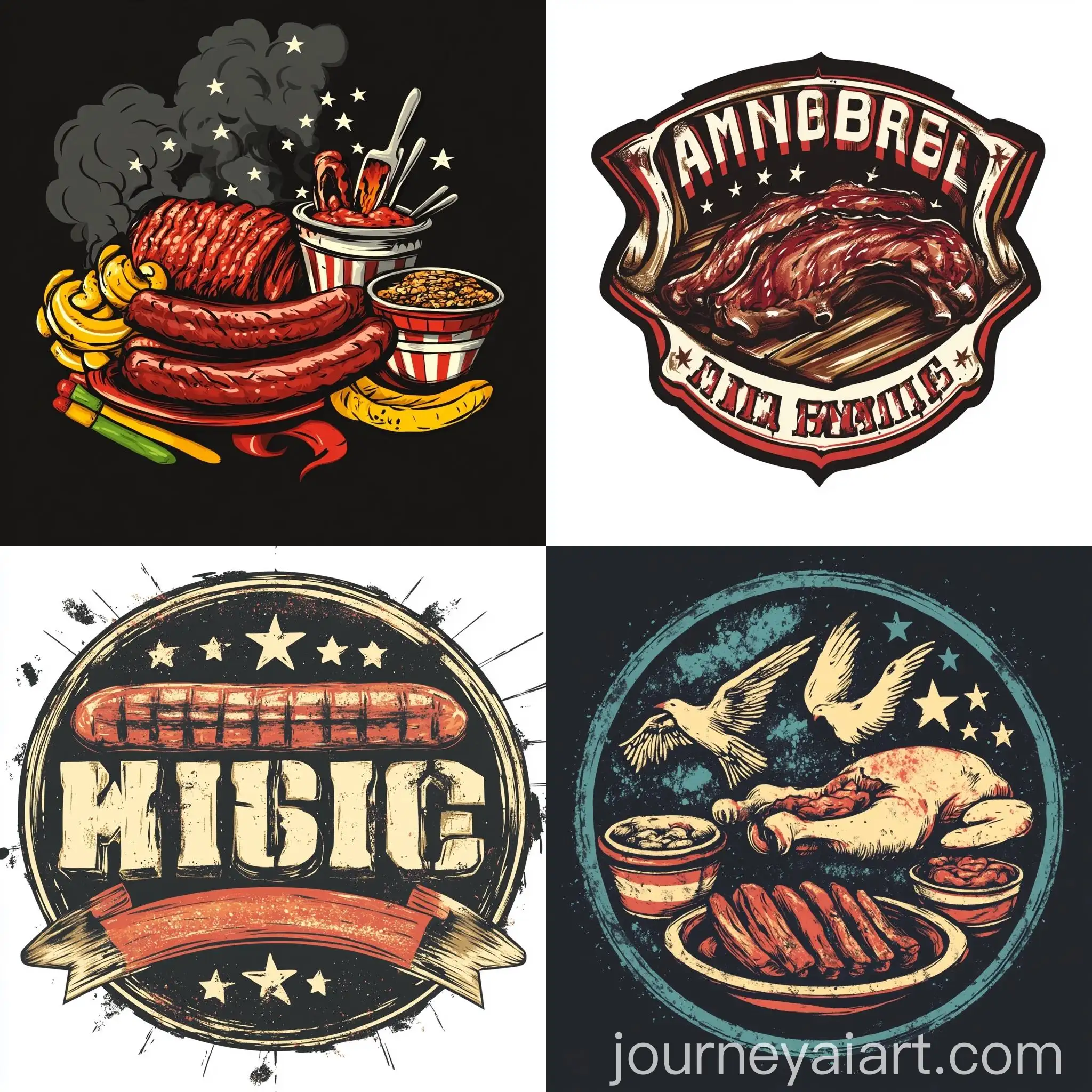Vibrant-American-Barbecue-Food-Logo-Design