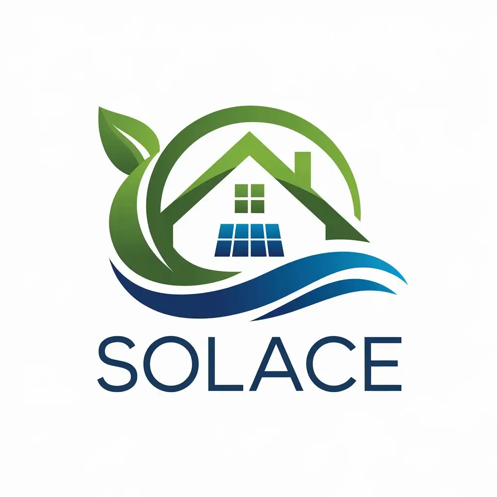 LOGO Design for Solace Earth Tones Sustainability and Smart Home Integration