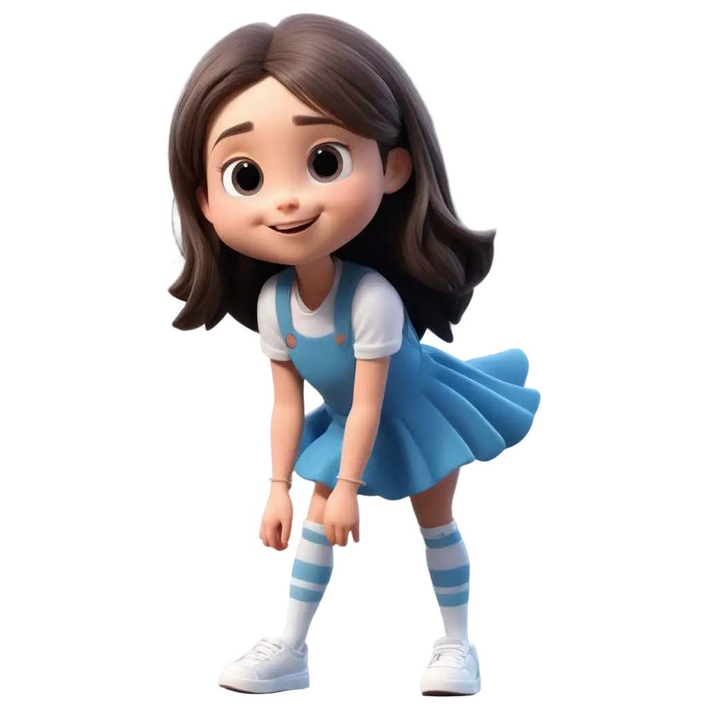 Adorable-Cartoon-Girl-PNG-Image-Create-a-Charming-Character-Illustration