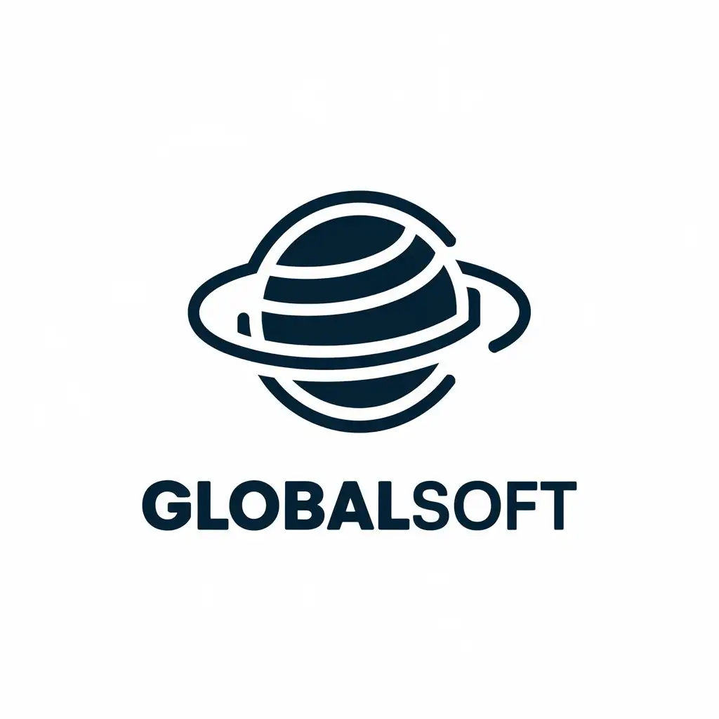 LOGO-Design-for-Globalsoft-Modern-Tech-Industry-Emblem-with-Clear-Background