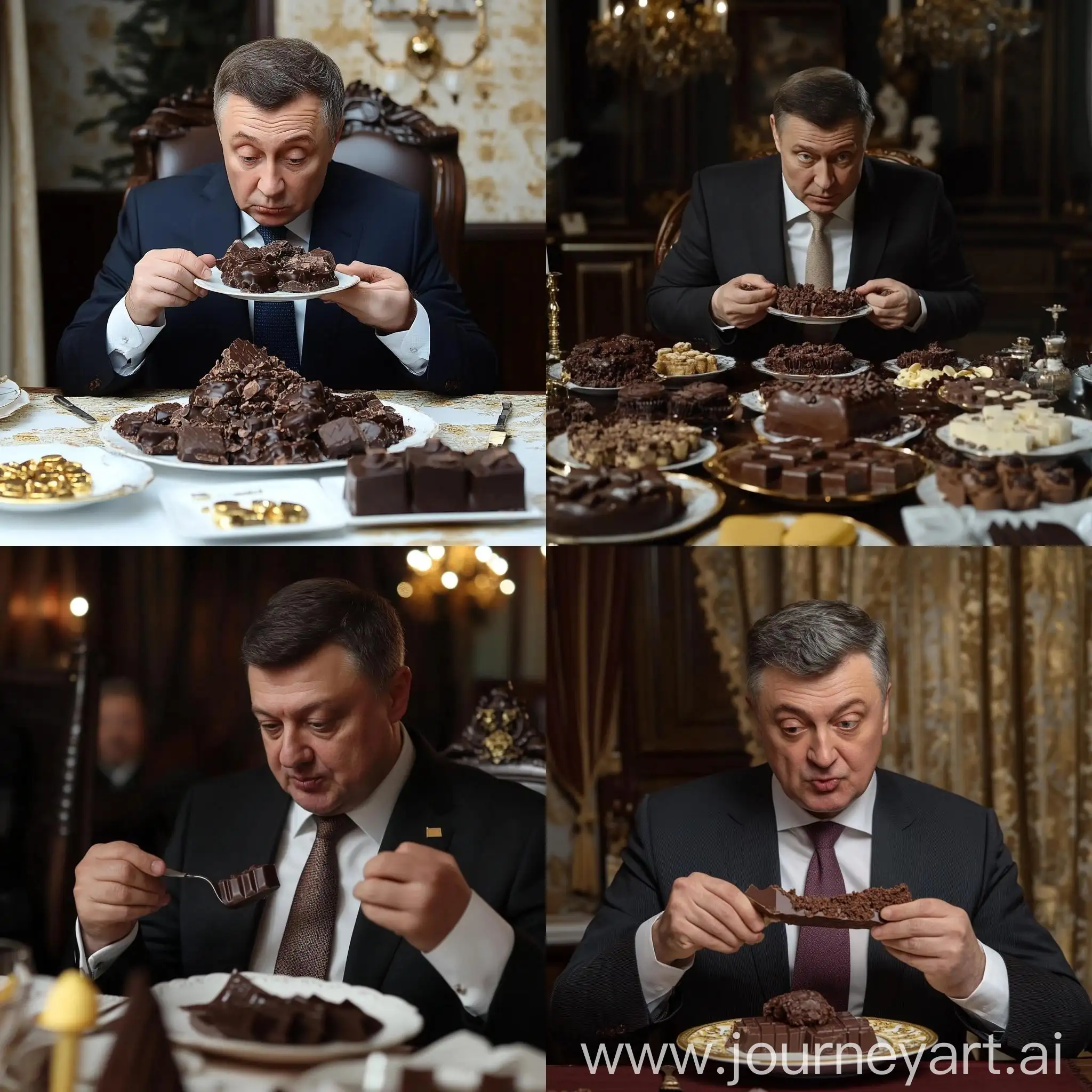 Ukrainian-President-Eating-Chocolate