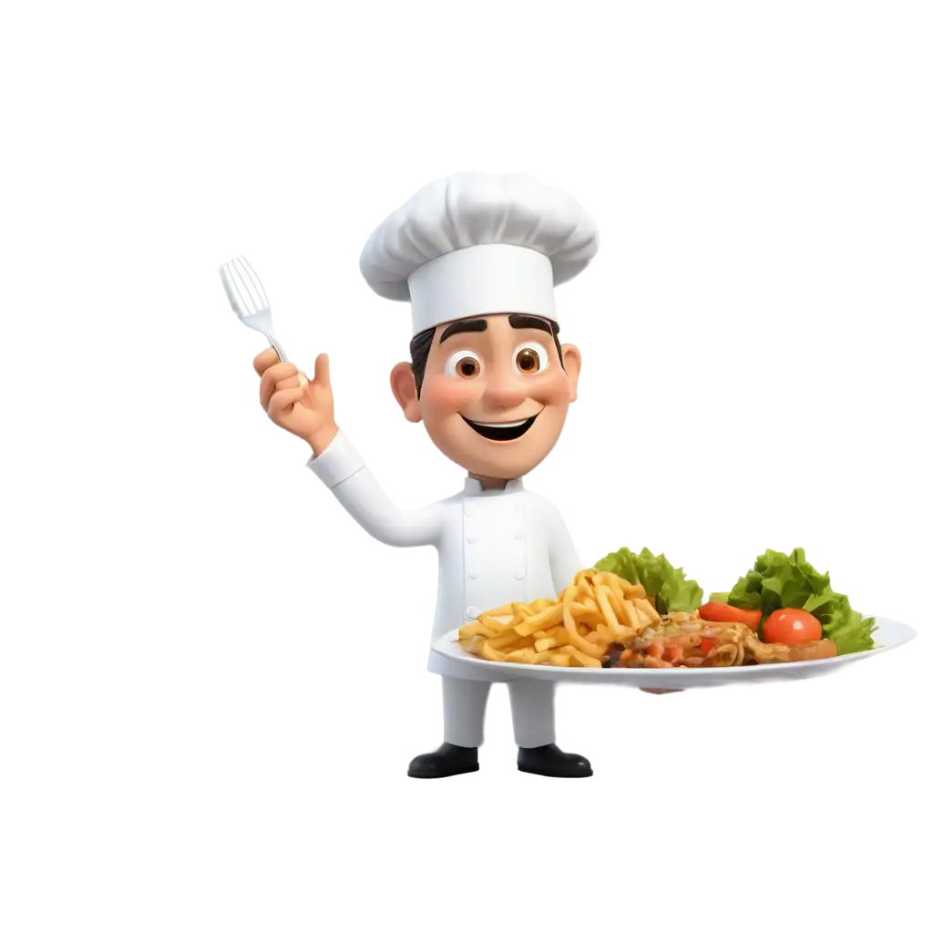 Cartoon-Chef-with-Plate-of-Food-PNG-Image-for-Creative-Projects