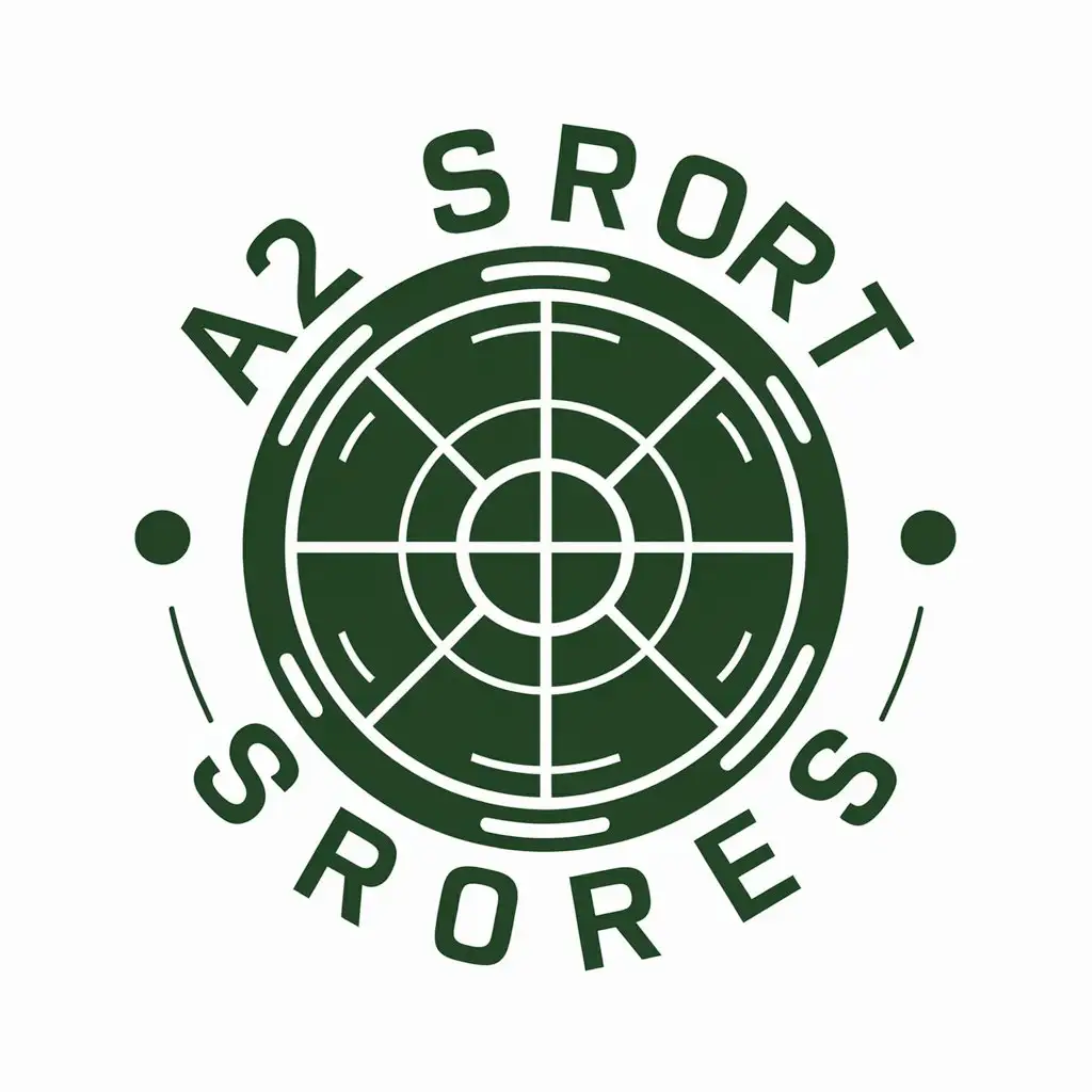 a vector logo design,with the text "A2 Srort", main symbol:football field,complex,be used in Sports Fitness industry,clear background