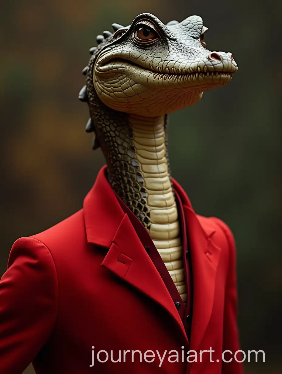 Elegant-Crocodile-in-a-Red-Suit