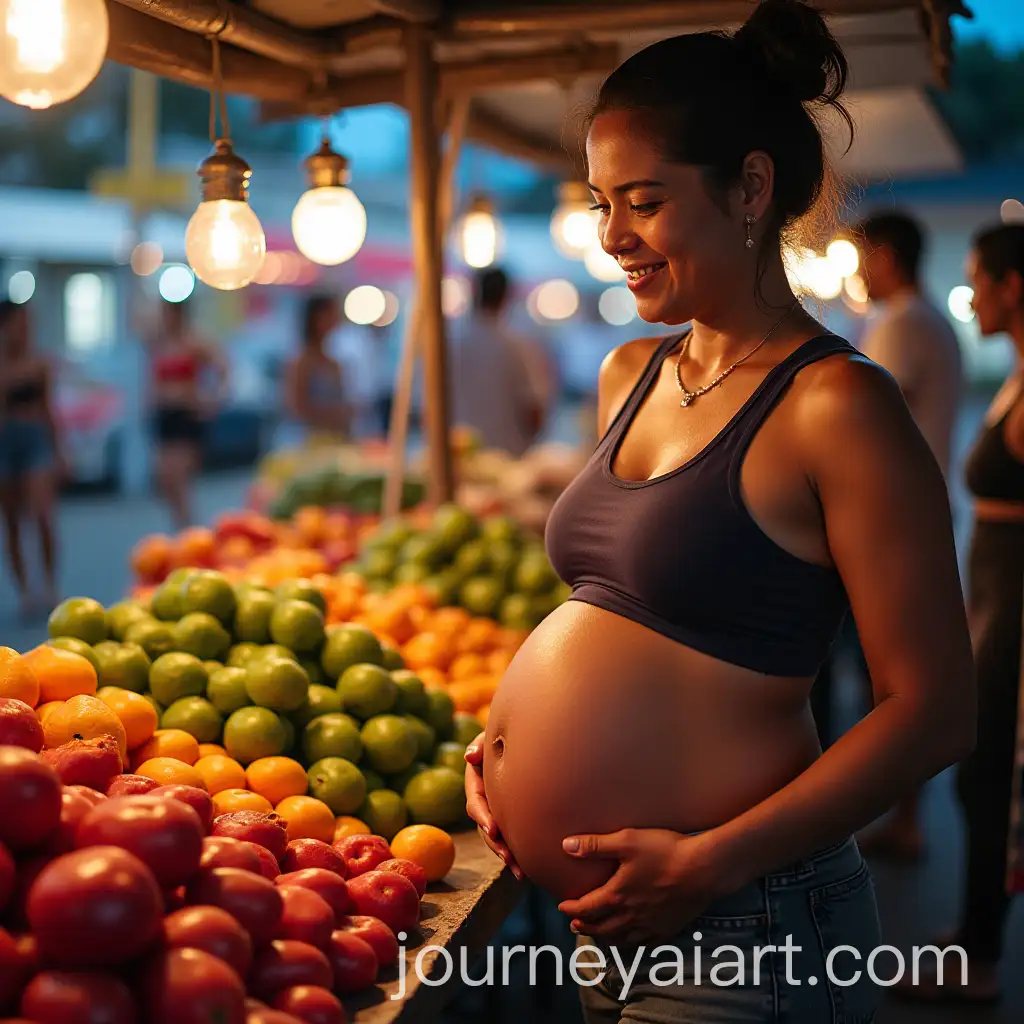 PregAI-Image-Prompt-Expansionnant-Filipino-Woman-Celebrating-Kadayawan-Festival-at-Fruit-Stall-in-Davao-City