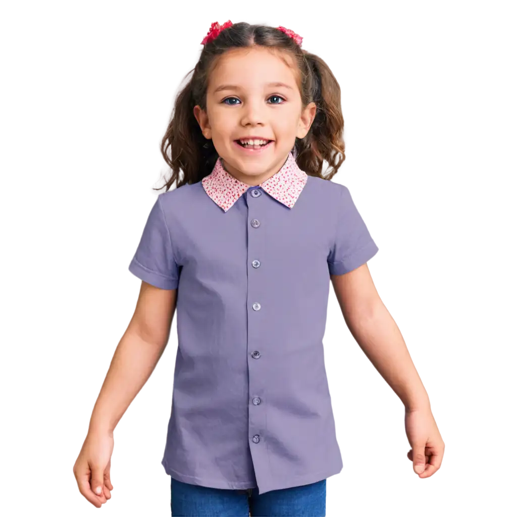 Stylish-ButtonUp-Shirt-for-5YearOld-Girl-PNG-Design-with-Playful-Patterns-and-Fun-Buttons