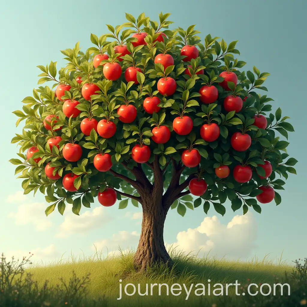 Apple-Tree-with-Abundant-Fruit-in-a-Peaceful-Orchard
