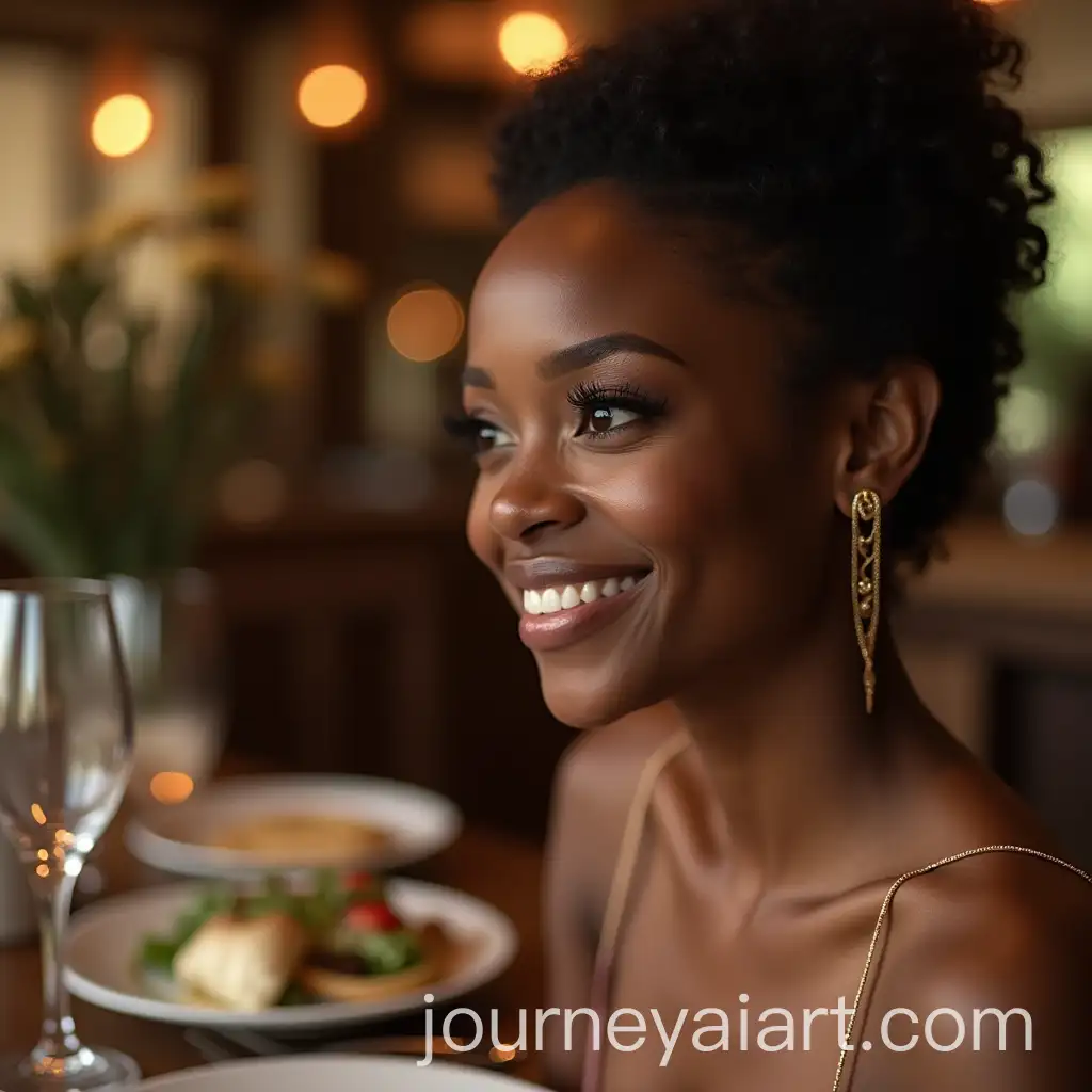 Elegant-Black-Woman-Enjoying-Brunch-with-Gourmet-Food-and-Sophisticated-Decor