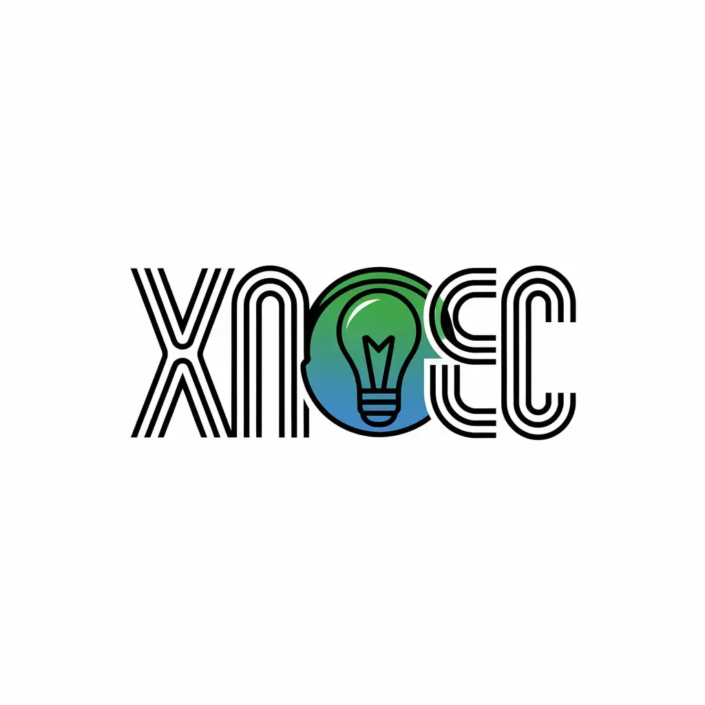 a vector logo design,with the text "xncec", main symbol:green lights,Moderate,be used in Retail industry,clear background