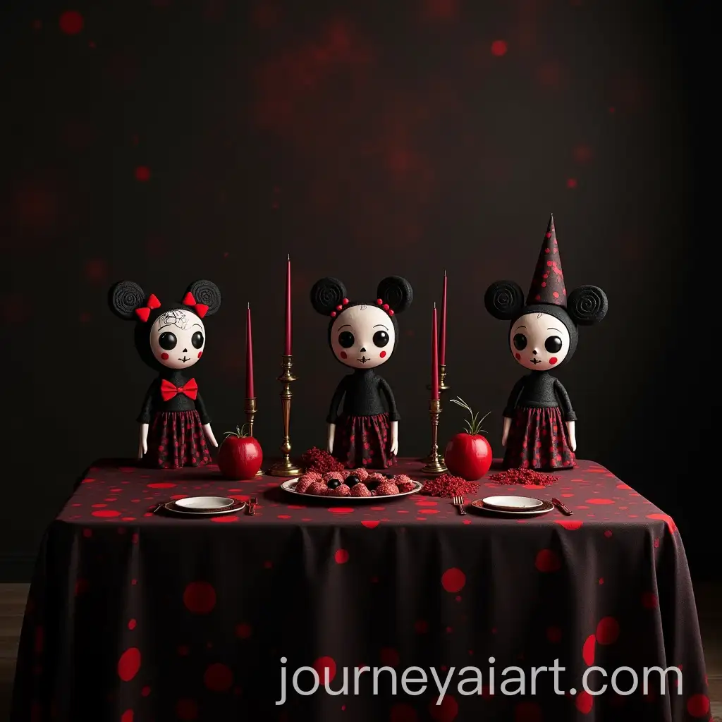 3D-Voodoo-Dolls-on-a-Black-MagicThemed-Table-with-Red-Spots