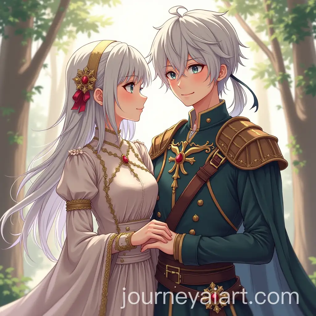 Medieval-Fantasy-Anime-Couple-with-White-Hair-in-Enchanted-Setting